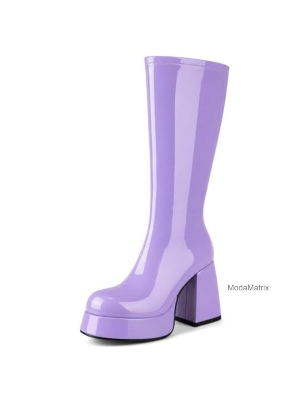 Knee High Platform Square Toe Boots